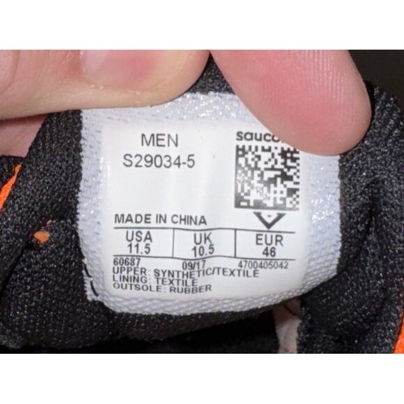 Saucony Spitfire 4 Mens Track & Field Sprint Spikes Size 11.5 Orange Black - Picture 8 of 9